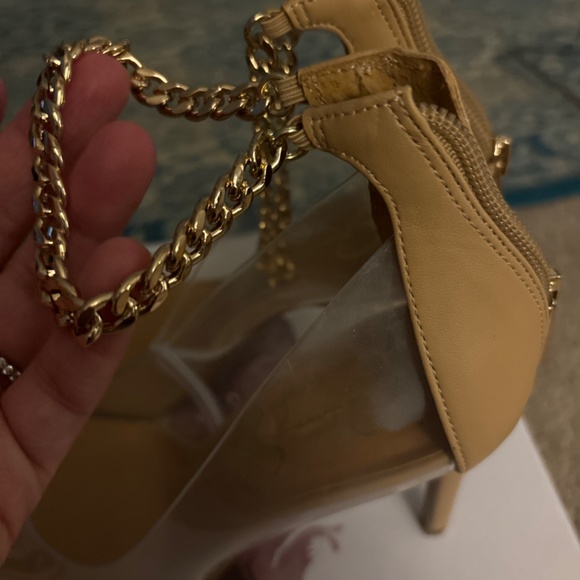 Nude clear Heels with chain/ Jessica simpson - Picture 2 of 5